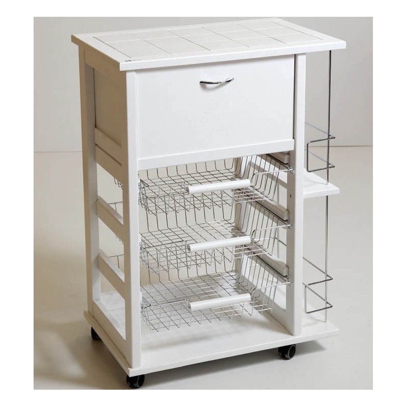 CARRELLO P/PANE+P/BOTT. BIANCO